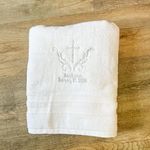 Custom Cross Baptism Towel for Baby