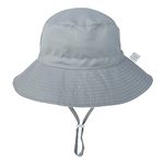 Mini angel Baby Sun Hat Kids Summer UPF 50+ Sun Protection Beach Wide Brim Toddler Baby Boy Girl Bucket Hat 1Pc (Grey,2-6Years)