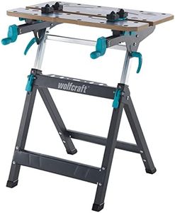 wolfcraft Établi de serrage et de support de machine MASTER 750 ERGO I 6871000 I L'établi de serrage et support de machine réglable en hauteur