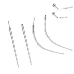 QXXPVV 4Pcs Stainless Steel 16G Threaded Piercing Taper Threadless Piercing taper Insertion Pin for Ear/Nose/Navel/Nipple/Lip/Eyebrow Stretcher Body Piercing Stretching Kit Assistant Tool(WC&WL&C&L 16G)