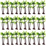 YOOHUA 25PCS Coconut Palm Model Trees/Cake Topper - Charming Cupcake Topper Scenery Model Scenery Model for Cake Decorations or Building Model Landscape
