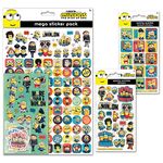 Paper Projects 01.70.24.087 Minions: The Rise of Gru Sticker Bundle Pack | Perfect for Scrapbooking and Decoration | Reusable on Non-Porous Surfaces, Yellow, 29.7cm x 21cm