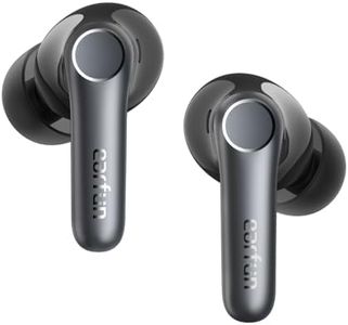 EarFun Air Pro 4 Adaptive Hybrid Noise Canceling Wireless Earbuds, Qualcomm Snapdragon Sound, aptX™ Lossless, 6 Mics AI CVC 8.0 Call, LDAC Hi-Res Audio, 52H Playtime, Bluetooth 5.4,Deep Black