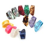 12 Pieces Thumb Finger Picks Thumb Picks Flat Thumbpicks Celluloid Guitar Thumb Finger Picks Guitar Picks Mandolin Banjo Picks Thumb Finger Picks Ukulele Picks Guitar Thumb Picks(Mix Color)