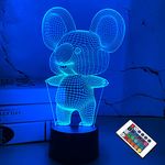 FULLOSUN 3D Koala Night Light Animal Illusion LED Lamp for Kids' Room Decoration with Remote Control 16 Color Changing Unique Xmas Halloween Birthday Gift for Child Baby Boy and Girl …