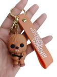 BOENJOY Gifts- Chewbaca Keychain with Loop and Hook Key Chain Bag | Hanging Keyring Suitable for Bag Charm, Car Keychain, Bike Keychain| Size Approx 6-7 CM