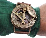 ROORKEE INSTRUMENTS (INDIA) A NAUTICAL REPRODUCTION HOUSE Wrist Band/Wrist Watch/Sundial Compass/Wrist Sundial/Stempunk Watch