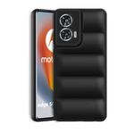 Plus Puffer Case Camera Protection Soft Back Cover for Motorola Moto Edge 50 Fusion - Black