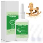 50g Wood Glue Clear- Heavy Duty Wood Glue for Furniture Woodworking, Strong Adhesive Waterproof Super Glue Gel for Wood Crafts