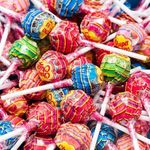 75 x Chupa Chups Lollipops (12g Each Standard size) Mixed Flavours Including Cola, Apple, Strawberry and Strawberry and Cream