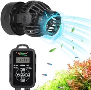 hygger Aquarium Wave Maker with Intelligent Controller, 5 Wave Modes Adjustable Water Flow, Magnetic DC 12V Quiet Aquarium Powerhead for Freshwater Saltwater Coral Reef Tank, 1500GPH