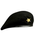 SILAK Unisex Wool Cap (Barret cap-Star_Black_Medium)