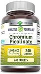 Amazing Formulas Chromium Picolinate | 1000 Mcg Tablets Supplement | Non-GMO | Gluten Free | Made in USA (1 Pack, 240 Count)