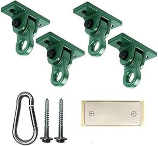 ABUSA Heavy Duty Green Swing Hangers Screws Bolts Included Over 5000 lb Capacity Playground Porch Yoga Seat Trapeze Wooden Sets Indoor Outdoor (4 Pack)