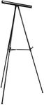 Amazon Basics High Boardroom Aluminum Flipchart Whiteboard and Display Easel Stand with Adjustable Height Telescope Tripod, 35 x 2 x 28 Inches, Black