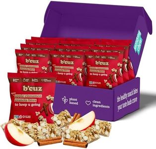 B’cuz Apple Cinnamon Granola Bites Box, Gluten Free, Dairy Free, Vegan & Kosher Healthy Oat Snacks with Almonds & Seeds, On-the-Go Breakfast Snack Treats for Kids & Adults, 1 oz Each (12 Pack)
