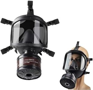 Survival Mask,Survival Nuclear And Chemical,Face Guard Military Tactical Respirator,Adjustable Looseness,Full Face Respirator Mask With 40mm Activated Carbon Filter For Dust,Vapors,Chemicals