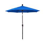 California Umbrella GSPT758117-SA01 7.5 ft. Fiberglass Market Umbrella Push Tilt Bronze-Pacifica-Pacific Blue