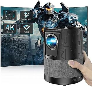 [Auto Focus] Mini Projector Portable 4K with Bluetooth, WiFi 6 Projector for Android Wireless Casting, Auto Keystone Home Theater Portable Projector for Camping Gaming Smartphone Laptop DVD