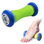 Strauss Foot/Hand Massage Roller with Wheels | Ideal for Physiotherapy, Deep Tissue Massage, Trigger Point Therapy, Muscle Knots | Acupressure Knobs & Pain Relief