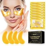 Moulis 24k Gold Eye Mask(25 pairs), Puffy Eyes and Dark Circles Treatments, Under Eye Patches, Under Eye Mask for Deep Moisturizing, Wrinkle, Eye Bags, Dark Circles & Puffiness, Refresh Your Eyes