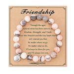 POWWA Friendship Gifts for Women, Friendship Bracelets for Women Friends Women Birthday Christmas Graduation