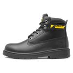 EarthWorks Safety - EarthWorks Hammer Mens Lace Up Black Safety Boot - Size 11 UK - Black