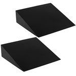 DEAYOU 2 Pack Yoga Foam Wedge, 13" EVA Foam Stretch Slant Boards for Lower Leg Strength Improvement, Squat Wedge Block for Exercise, Calf Stretching, Knee Pad, Back Support, Footrest Cushion (Black)