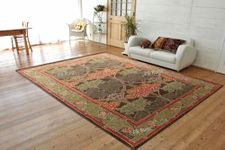 William Morris Green Traditional Oriental Old Style Handmade Tufted 100% Woollen Area Rugs & Carpet (180x270 cm - 6x9 ft)