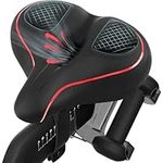 Oversized Bike Seat Compatible with Peloton Bike/Bike+, Extra Wide Comfort Bike Seat for Women & Men, Excercise Bike Seat Replacement for Road Bike, Spin Bike, and Cruiser, Large Bike Seat/Saddle