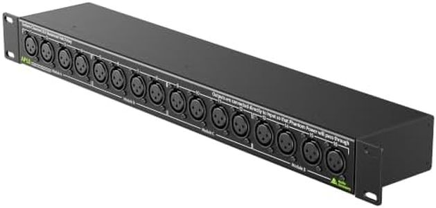 AA AUDIO ACCESSORY AP16 XLR Patchbay, 16-Channel XLR Balanced Patch Bay with 4 Modular Reversible PCB Sections for Easy Connector Reconfiguration, Gold-Plated Contacts, Full-Steel Patch Panel