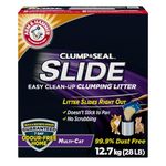 Arm & Hammer Slide Clumping Cat Litter, Multi-Cat Clay, Effortless Clean, 7-Day Odour Control, Dust-Free, Low-Tracking, Rock-Hard Clumps, Baking Soda Power, 12.7 kg
