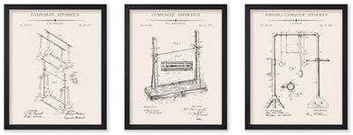 Poster Master 3-Piece Gymnastics Blueprint Poster - Gymnastic Apparatus Patent Print - Olympic Art - Gymnasts Art - Sports Art - Technical Drawing Art - Office or Gym Decor - 8x10 UNFRAMED Wall Art