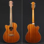 Lindo Left Handed Feeling Electro Acoustic Guitar with Preamp Tuner EQ - Sapele | Includes Padded Gig Bag