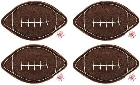 Cherry Valley Organics Catnip Toy – Football Shape, Organic Catnip, 100% Wool Felt, Grown & Made in The USA - Football, 4 Pack