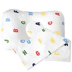 A Baby Cherry Baby Pillow :: Organic Cotton Head Shaping Pillow for Infants and Toddlers (0M to 3 Yr) - Unisex || Washable || 3D Mesh Structure || Prevent Flat Head + Free Pillow Cover (Alphabets)