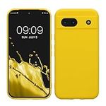 kwmobile Case Compatible with Google Pixel 8a Case - Protective Slim TPU Phone Cover - Soft Matte Finish - Radiant Yellow