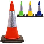 Street Solutions UK - 750mm High Traffic Safety Street Cone High Quaulity Reflective Sleeve Suitable for Highways Heavy Duty Weighted Base Large Safety Cone