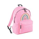 Hoolaroo Backpack For Girls School Bag Rucksack Pink Boho Rainbow Design Back To School for Kids