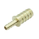 CDQBWKJGFJ 2 Pcs Brass Hose Barb Reducer Fitting,1/2" to 1/4" Barb Hose ID, Reducing Hose Barb Splicer Tubing Hose Adapter/Coupler,for Water/Fuel/Air