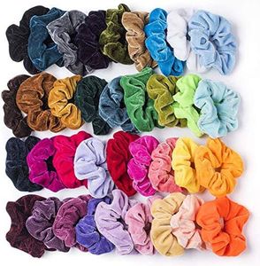 Capelli Scrunchies Velluto Elastico Fasce per Capelli Scrunchy Cravatte Capelli Corde Scrunchie per le Donne Ragazze (36Pcs)