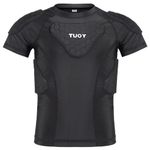 TUOY Youth Boys Padded Compression Shirt protective Top for Football Paintball Baseball Soccer Basketball