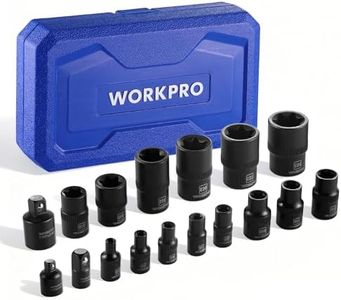 WORKPRO 17 PCS Female E-Torx Socket Set, E4-E24, CR-V Steel