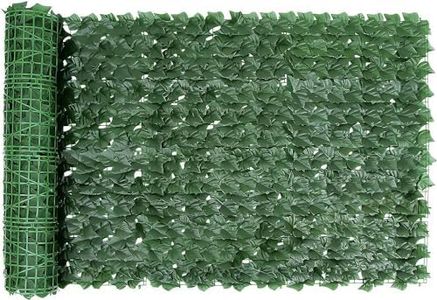 Artificial Ivy Privacy Fence Screen, Expandable Artificial Hedges Fence and Faux Ivy, Garden Privacy Screening Wall Panel Vine Leaf Decoration, UV Resistant (1M*9M)