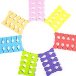 HEALLILY 100 Pairs Toe Separators Pedicure Disposable Sponge Toe Spacers Toenail Dividers Toe Stretchers for Nail Polish Application Random Color