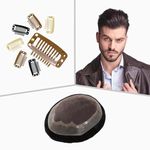 Artello® SNAP CLIPS for BMW Hair Patches, Wigs, Extensions, Wefts for Men and Women with Metal Finish for Easy Sewing and Clipping (Colour: Black) (5 Pcs)