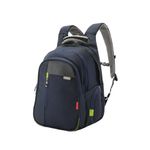 HARISSONS Sirius 45L Water Repellent Laptop Backpack for Men & Women | Fits 15.6 Inch Laptops, Built in Rain Cover, Ergo Grip Backstraps, External USB & Headphone Port (Navy Blue)