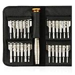 H&S Precision Screwdrivers Set - Mini Tool Kit for Glasses, Watch or Laptop - Portable Small & Compact Screw Driver Repair Kit - Includes 24 Screwdriver Bits - Precision Screwdriver Set - Tool Set