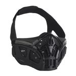 Tactical Airsoft Mask, Adjustable Half Face Protection Scorpion Breathable Mesh Silicone Mask