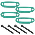 YINETTECH 4pcs Exhaust Manifold Gasket Bolts for Car 1/10 Model Engine Gasket Exhaust Manifold Accessories Vehicle Replacement Parts Metal Paper Parts Green Black